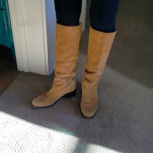 Via Spiga Genuine Suede Riding Boots